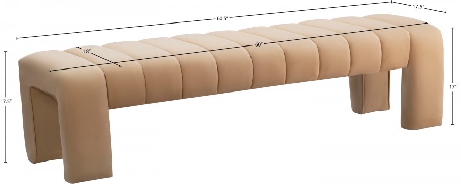 Andaz Velvet Upholstered Bench - Image 7