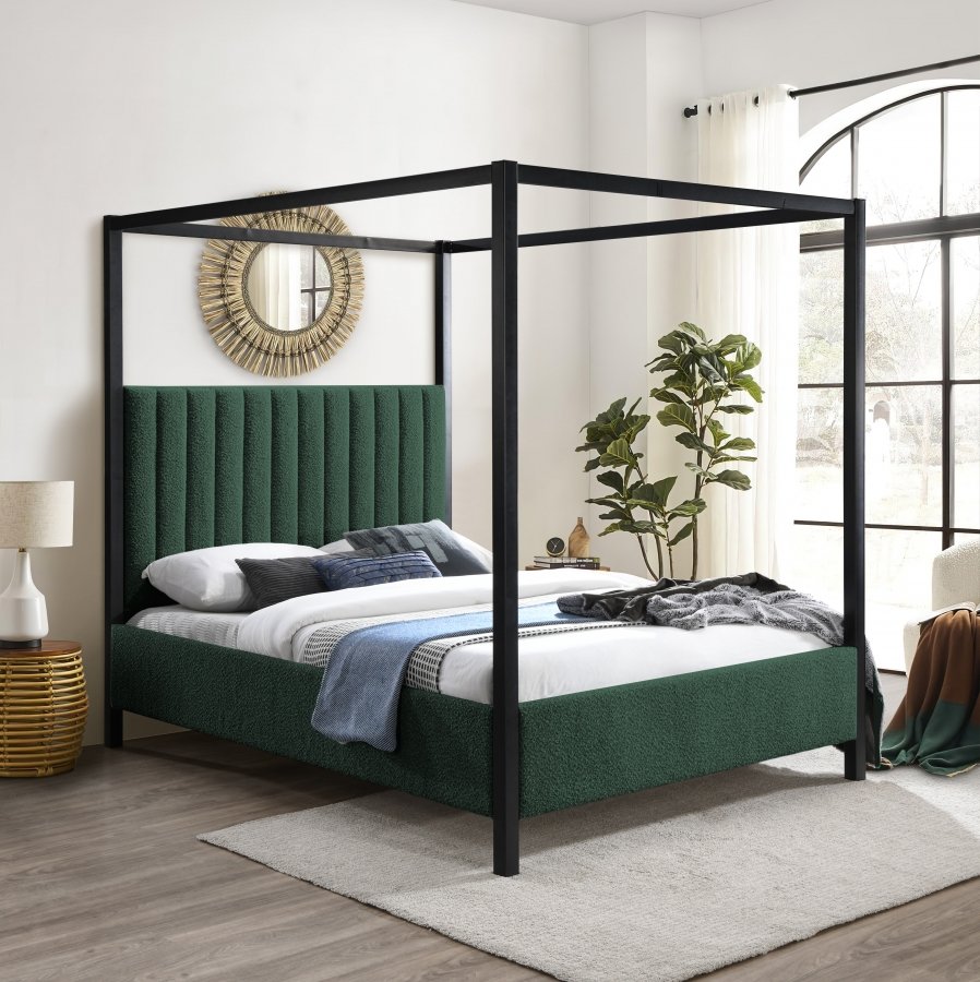 Kelly Boucle Fabric Upholstered Bed - Image 2
