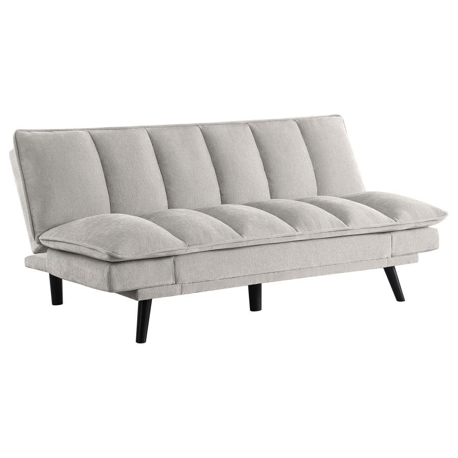 LAREDO UPHOLSTERED TUFTED CONVERTIBLE SOFA BED LIGHT GREY