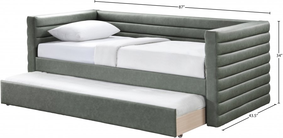 Beverly Vegan Leather Upholstered Twin Daybed - Image 7