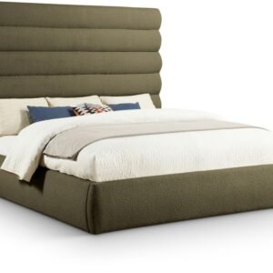 Adam Boucle Fabric Upholstered Bed