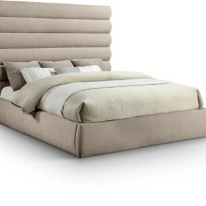 Adam Chenille Fabric Upholstered Bed