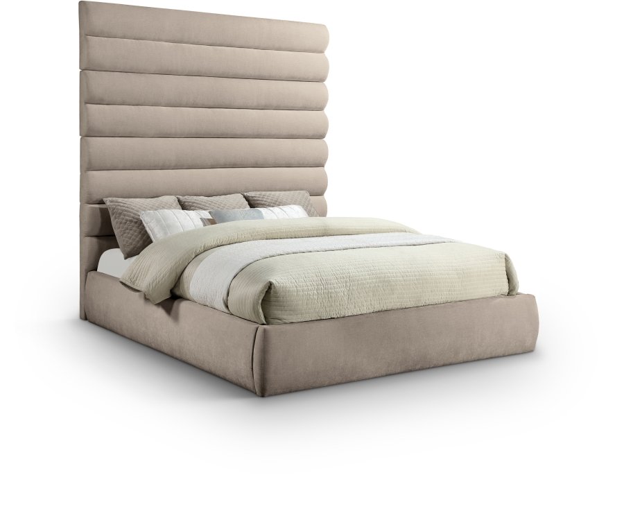 Adam Chenille Fabric Upholstered Bed