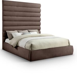 Adam Chenille Fabric Upholstered Bed