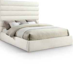 Adam Chenille Fabric Upholstered Bed