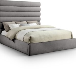 Adam Chenille Fabric Upholstered Bed