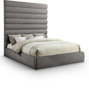 Adam Chenille Fabric Upholstered Bed