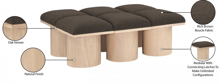 41042_00.jpg Pavilion Boucle Fabric Upholstered 6pc. Modular Bench - Image 8