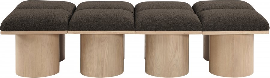 Pavilion Boucle Fabric Upholstered 8pc. Modular Bench - Image 3