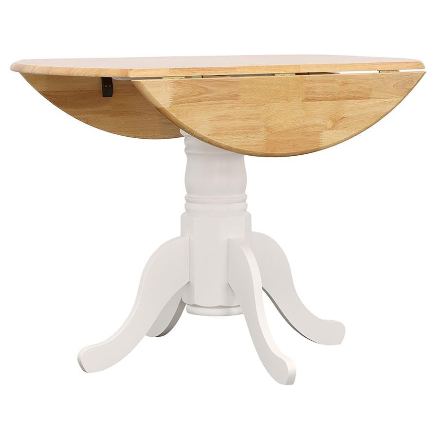 4241_03x900.jpg ALLISON ROUND 40-INCH DROP LEAF EXTENSION DINING TABLE WHITE - Image 3