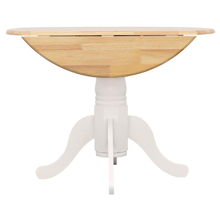 4241_05x900.jpg ALLISON ROUND 40-INCH DROP LEAF EXTENSION DINING TABLE WHITE - Image 5