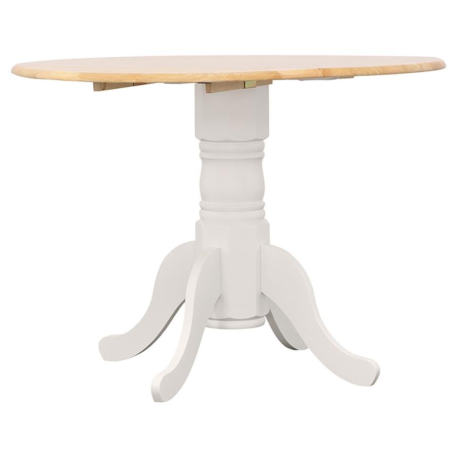 4241_06x900.jpg ALLISON ROUND 40-INCH DROP LEAF EXTENSION DINING TABLE WHITE - Image 6
