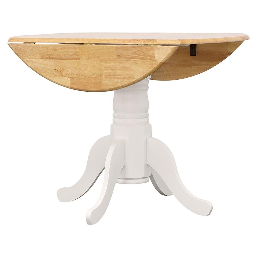 4241_07x900.jpg ALLISON ROUND 40-INCH DROP LEAF EXTENSION DINING TABLE WHITE - Image 7