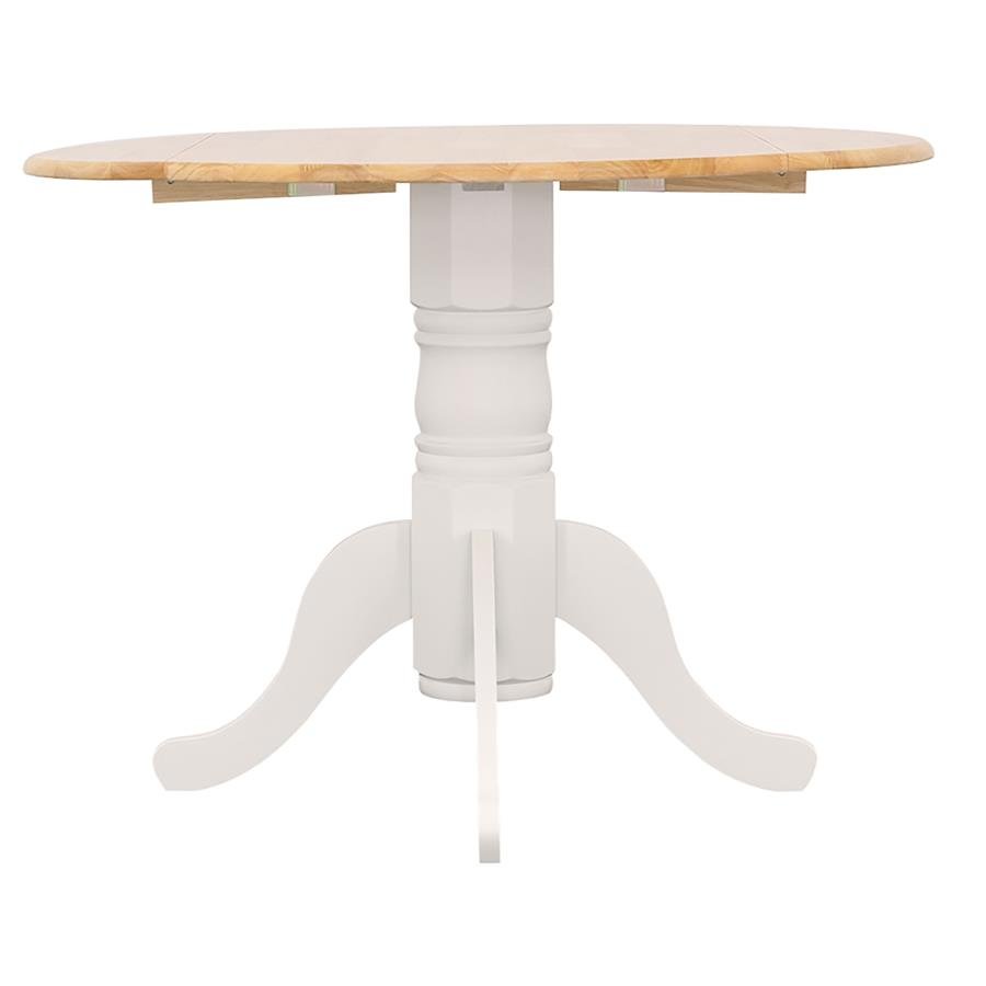 4241_08x900.jpg ALLISON ROUND 40-INCH DROP LEAF EXTENSION DINING TABLE WHITE - Image 8