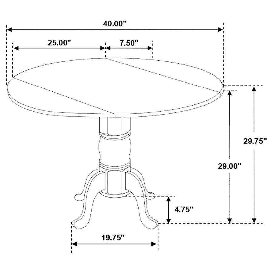 4241_12x900.jpg ALLISON ROUND 40-INCH DROP LEAF EXTENSION DINING TABLE WHITE - Image 10