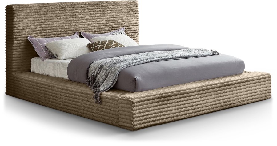 Dexter Corduroy Fabric Upholstered Bed