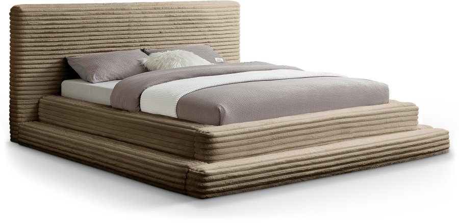 Drew Corduroy Fabric Upholstered Bed