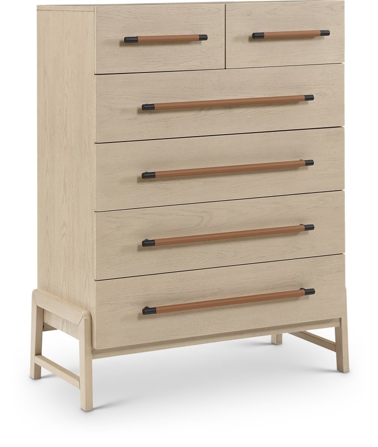 Kaya Oak Veneer And Vegan Leather Handle Chest