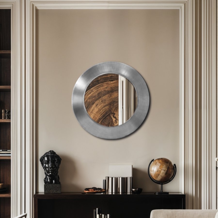 44576-1.jpg Sphere Iron Frame Mirror - Image 2