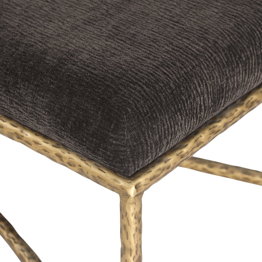 Valley Chenille Fabric Upholstered Bench - Image 5