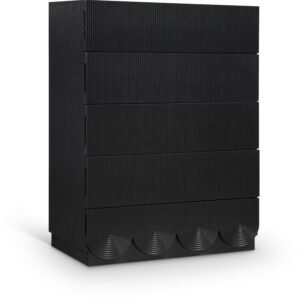 Scallop Oak Veneer Chest