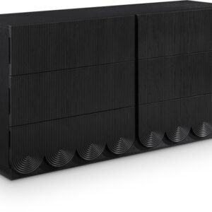 Scallop Oak Veneer Dresser