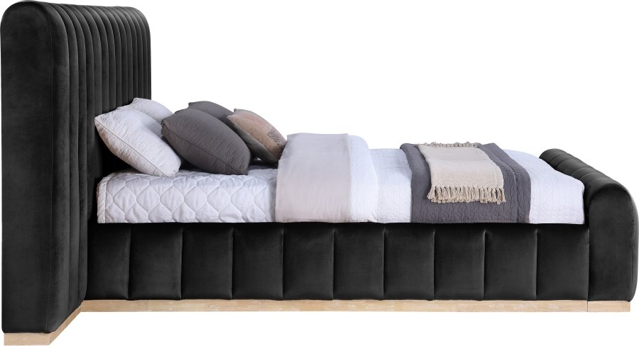 49099-3.jpg Amara Velvet Upholstered Bed - Image 4