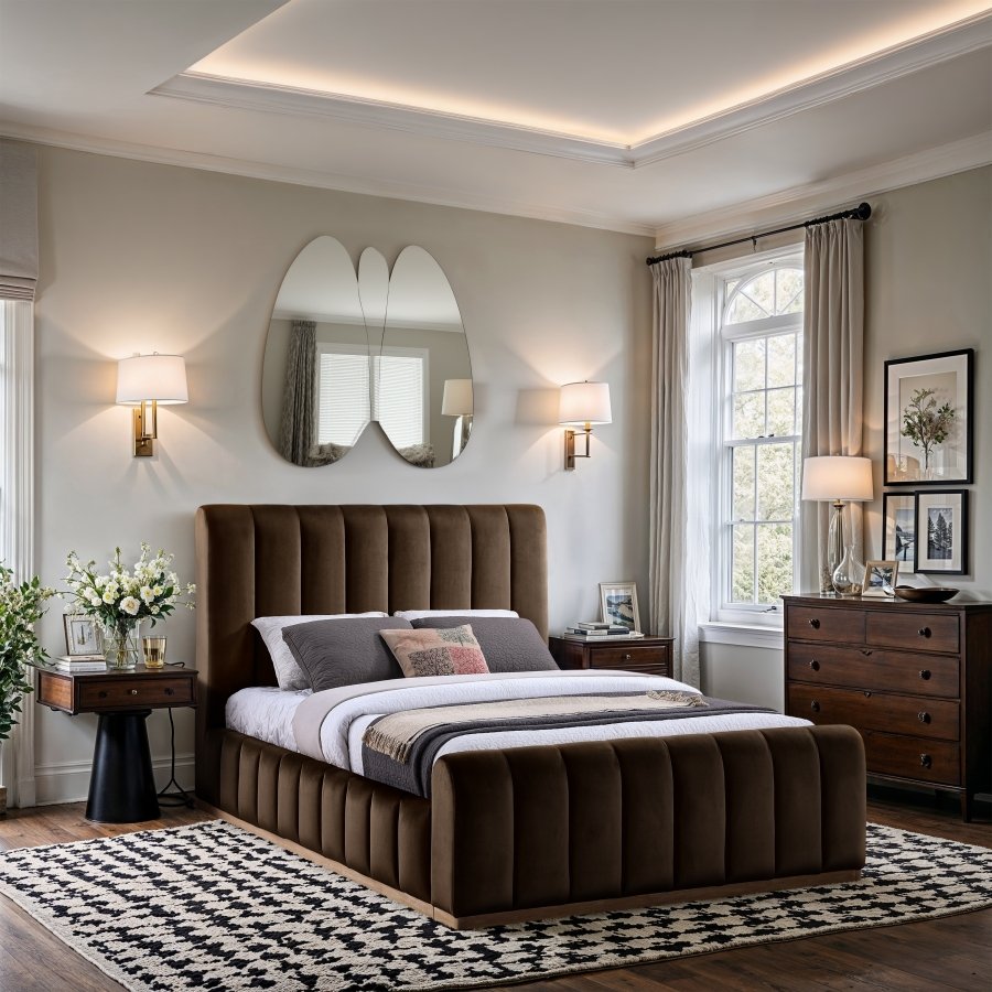 49104-1.jpg Amara Velvet Upholstered Bed - Image 2