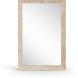 Pavia Genuine Travertine Frame Mirror
