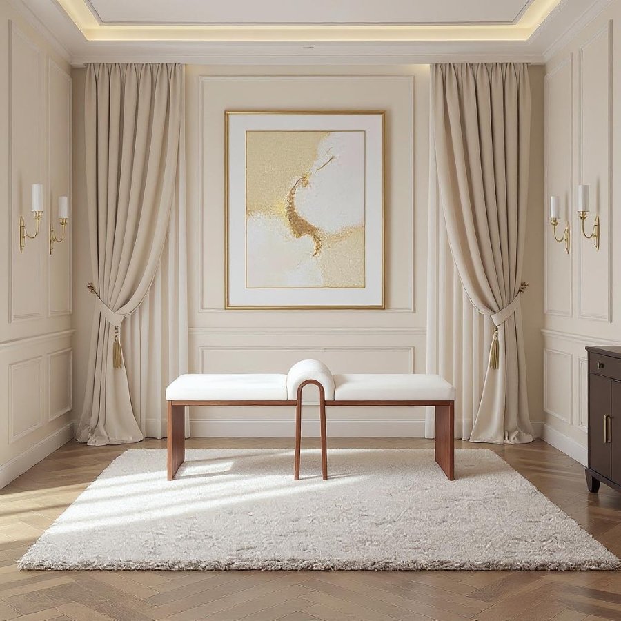 Delphine Vegan Leather Upholstered Bench - Image 2