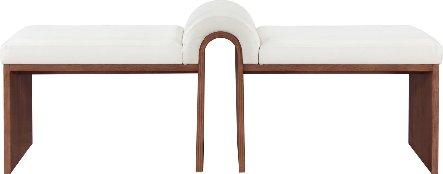 Delphine Vegan Leather Upholstered Bench - Image 3