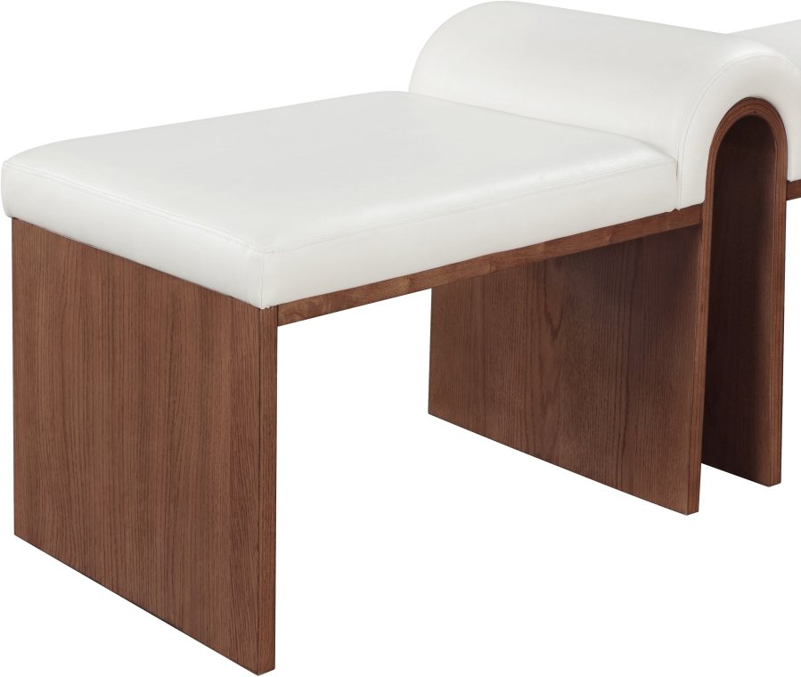 Delphine Vegan Leather Upholstered Bench - Image 5