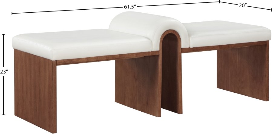 Delphine Vegan Leather Upholstered Bench - Image 8