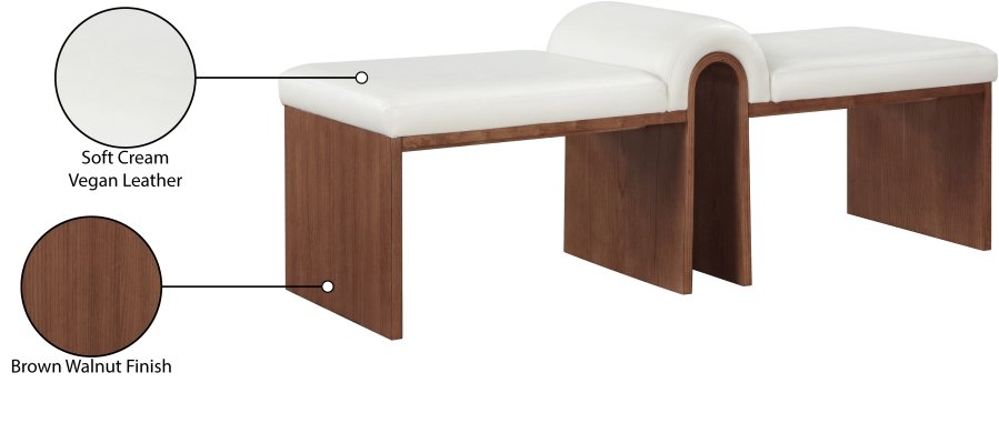 Delphine Vegan Leather Upholstered Bench - Image 9