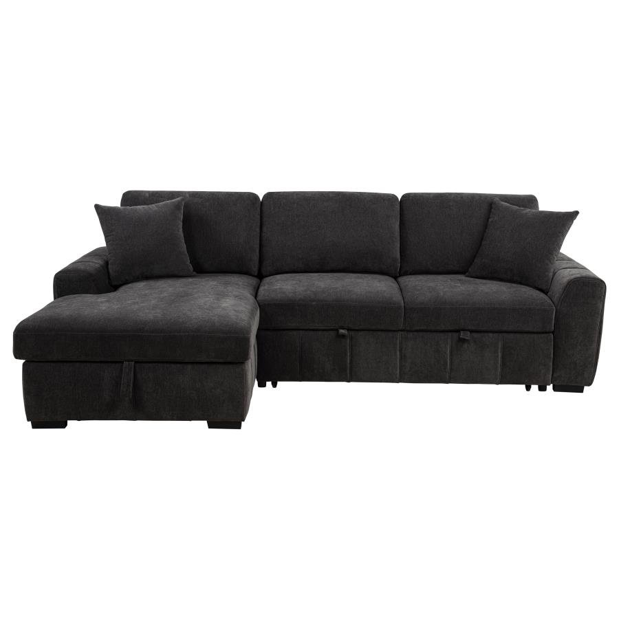 PASTRANA UPHOLSTERED SLEEPER SECTIONAL SOFA LAF CHAISE GREY - Image 6
