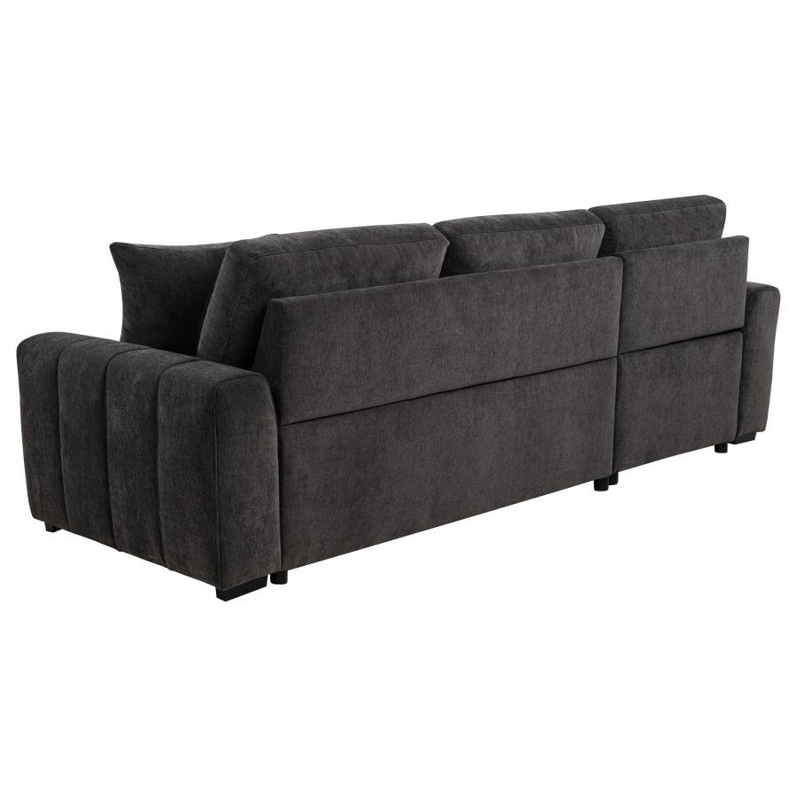 PASTRANA UPHOLSTERED SLEEPER SECTIONAL SOFA LAF CHAISE GREY - Image 9