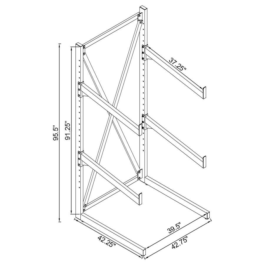 DUARTO 3-TIER SOFA DISPLAY RACK BLACK - Image 4