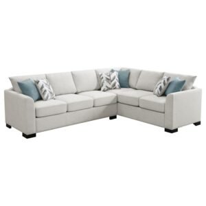ASHFORD CHENILLE UPHOLSTERED SLEEPER SECTIONAL SOFA GREIGE