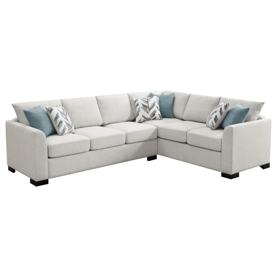 ASHFORD CHENILLE UPHOLSTERED SLEEPER SECTIONAL SOFA GREIGE