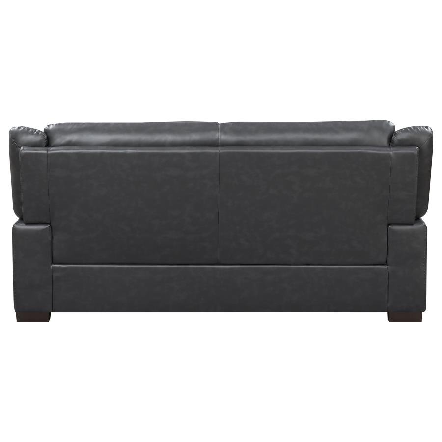 ARABELLA UPHOLSTERED PADDED ARM SOFA GREY - Image 5