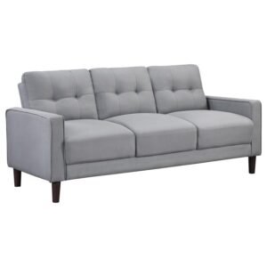 BOWEN UPHOLSTERED TRACK ARM TUFTED SOFA GREY