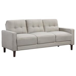 BOWEN UPHOLSTERED TRACK ARM TUFTED SOFA BEIGE