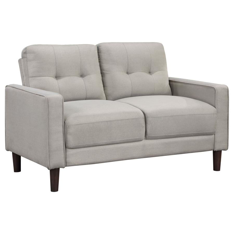BOWEN UPHOLSTERED TRACK ARM TUFTED LOVESEAT BEIGE