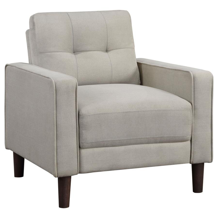 BOWEN UPHOLSTERED TRACK ARM TUFTED ACCENT CHAIR BEIGE