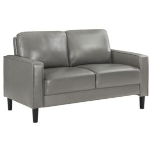 RUTH UPHOLSTERED TRACK ARM LOVESEAT GREY
