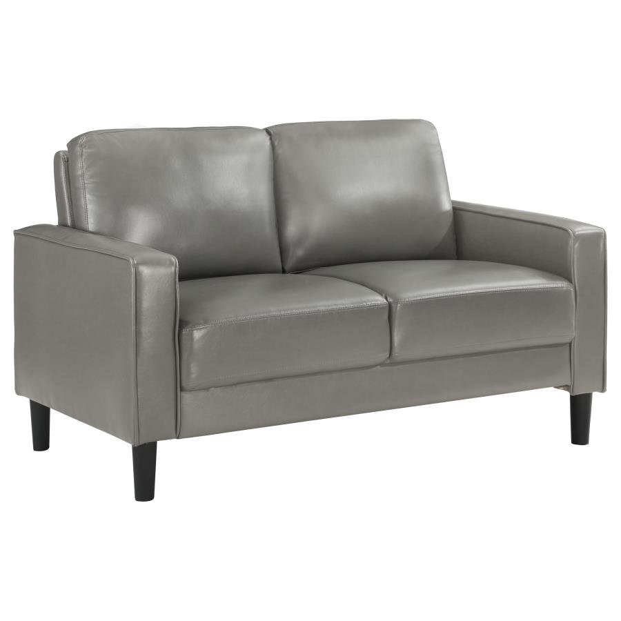 RUTH UPHOLSTERED TRACK ARM LOVESEAT GREY