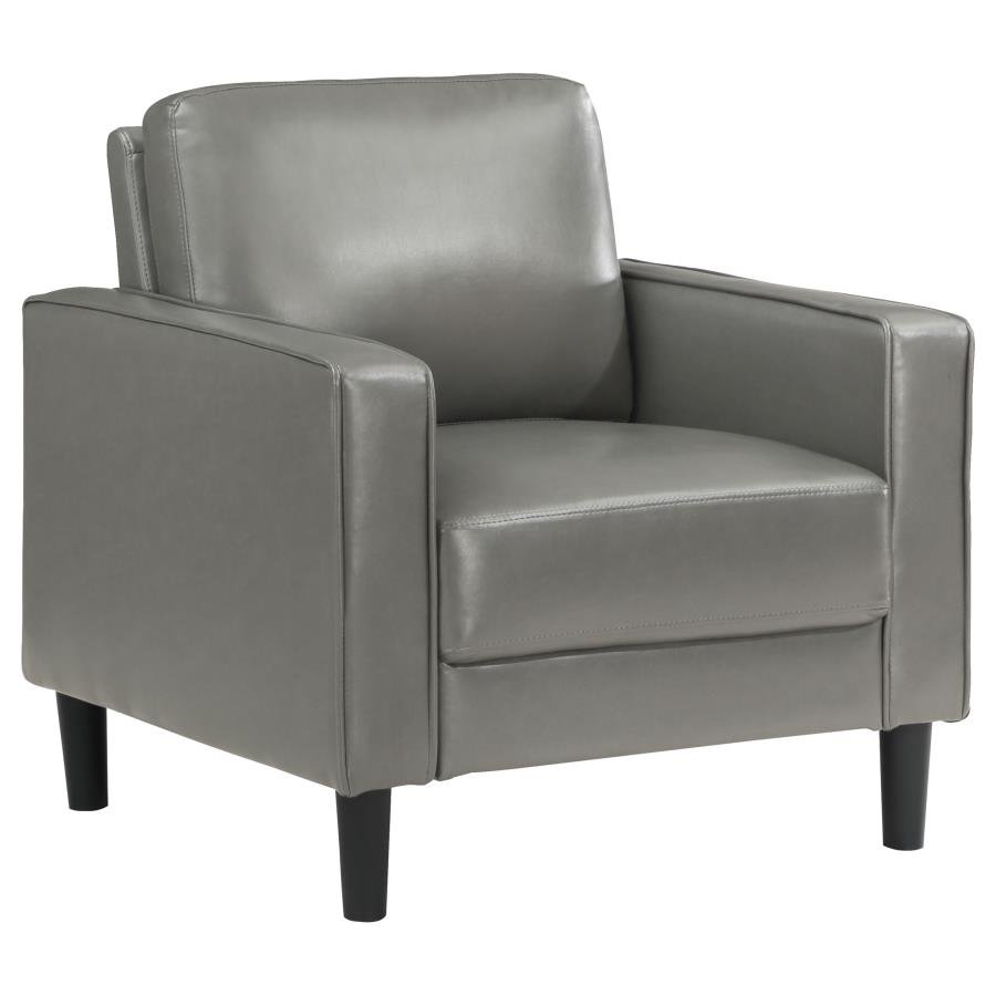 RUTH UPHOLSTERED TRACK ARM ACCENT CHAIR GREY