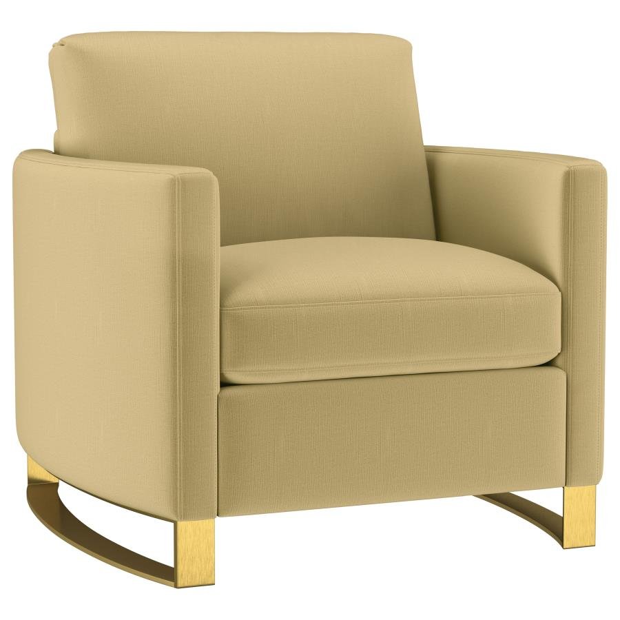 CORLISS 3-PIECE VELVET UPHOLSTERED SOFA SET CAMEL - Image 8