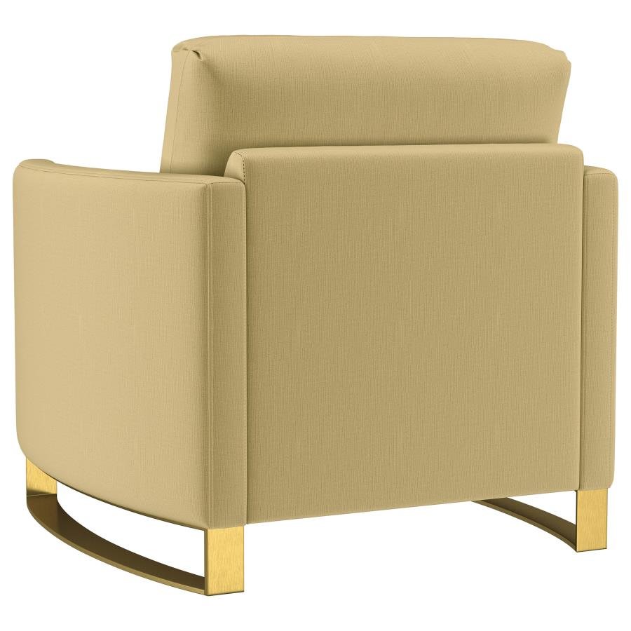 CORLISS 3-PIECE VELVET UPHOLSTERED SOFA SET CAMEL - Image 10