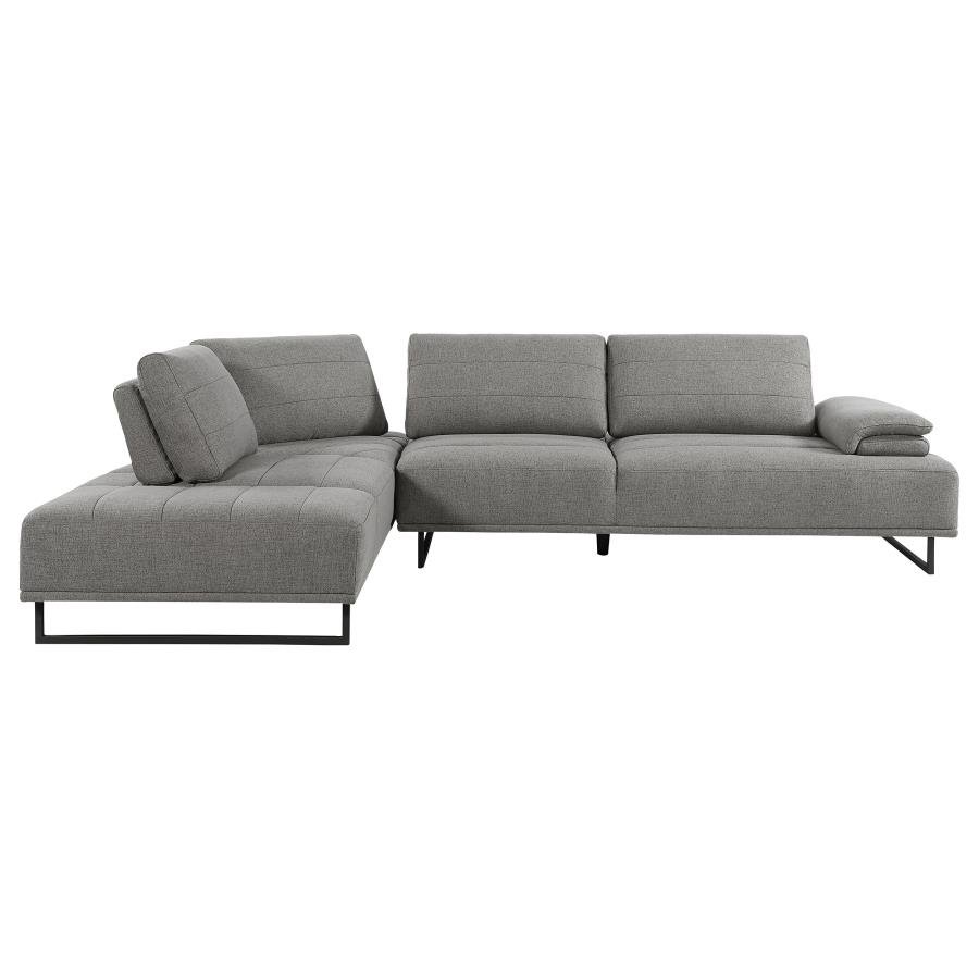 ARDEN UPHOLSTERED SECTIONAL SOFA WITH ADJUSTABLE BACK TAUPE